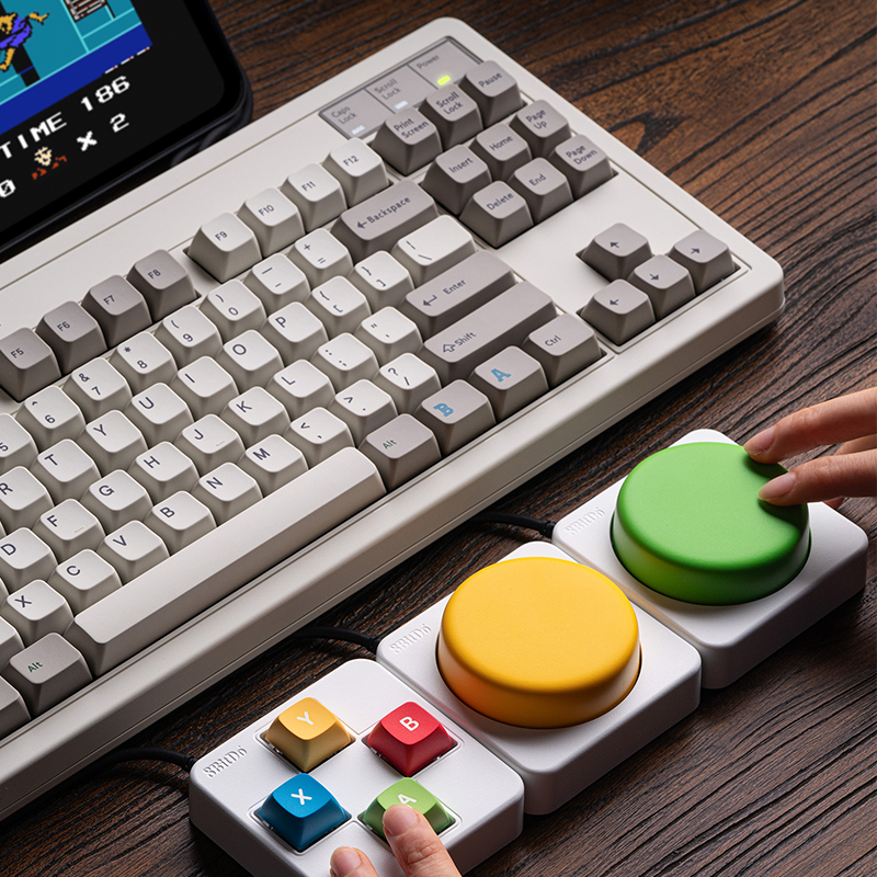 8BitDo Keyboard Extensions - Super Buttons Super ABXY Super Stick - Desktop Input Accessory for 8BitDo Keyboards