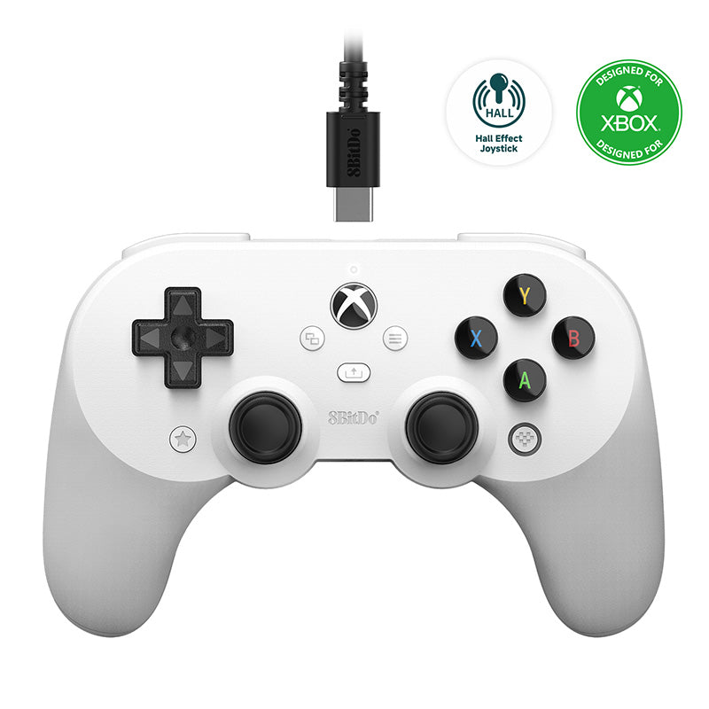 8BitDo Pro 2 Wired Controller for Xbox (Hall Effect joysticks) - Gamepad for Modern and Retro Gaming Setups