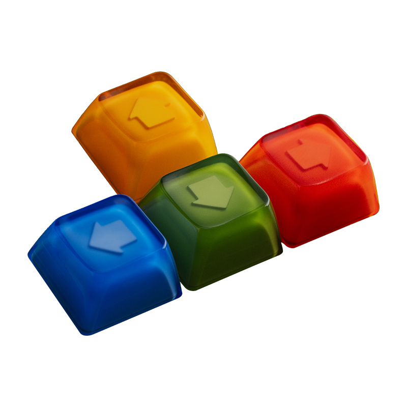 8BitDo Double-Layered Crystal Arrow Keycaps - Custom Keycap Collection for Compatible Layouts
