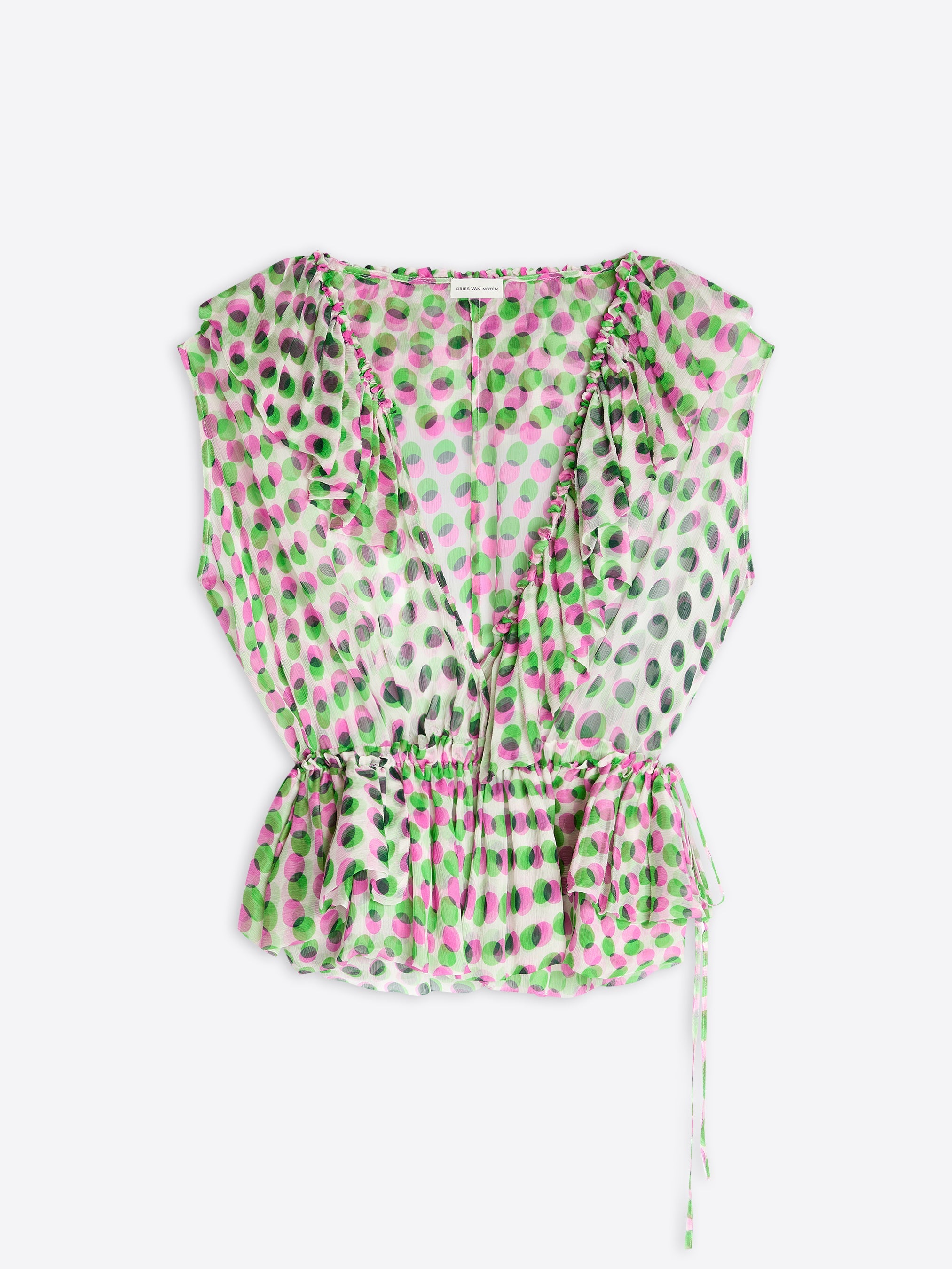 Silk Ruffle Top