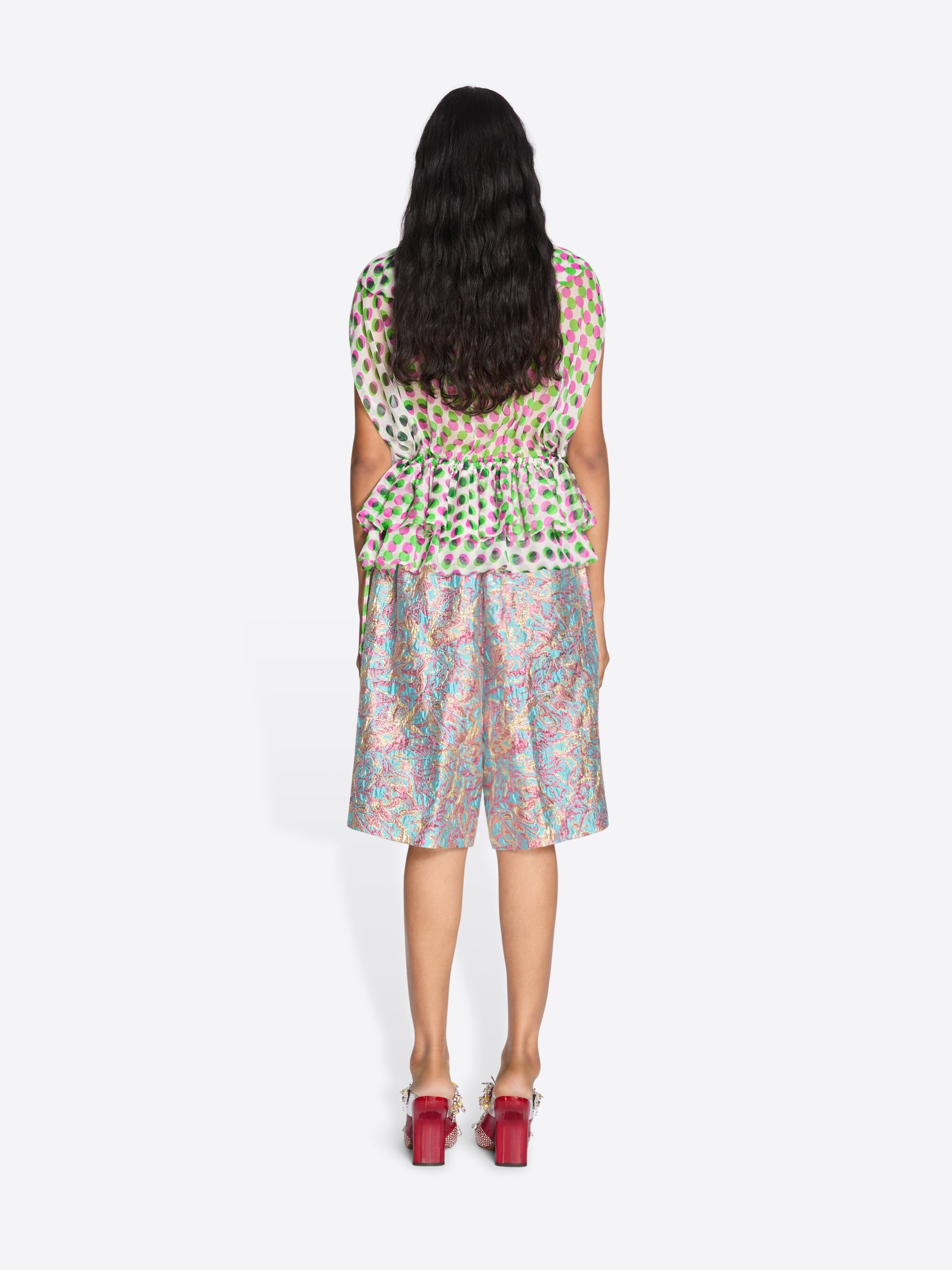 Silk Ruffle Top