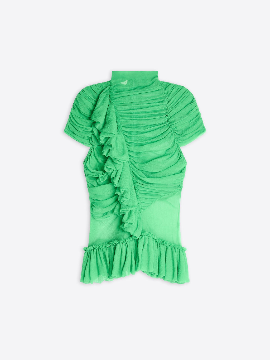 Silk Ruffled Top