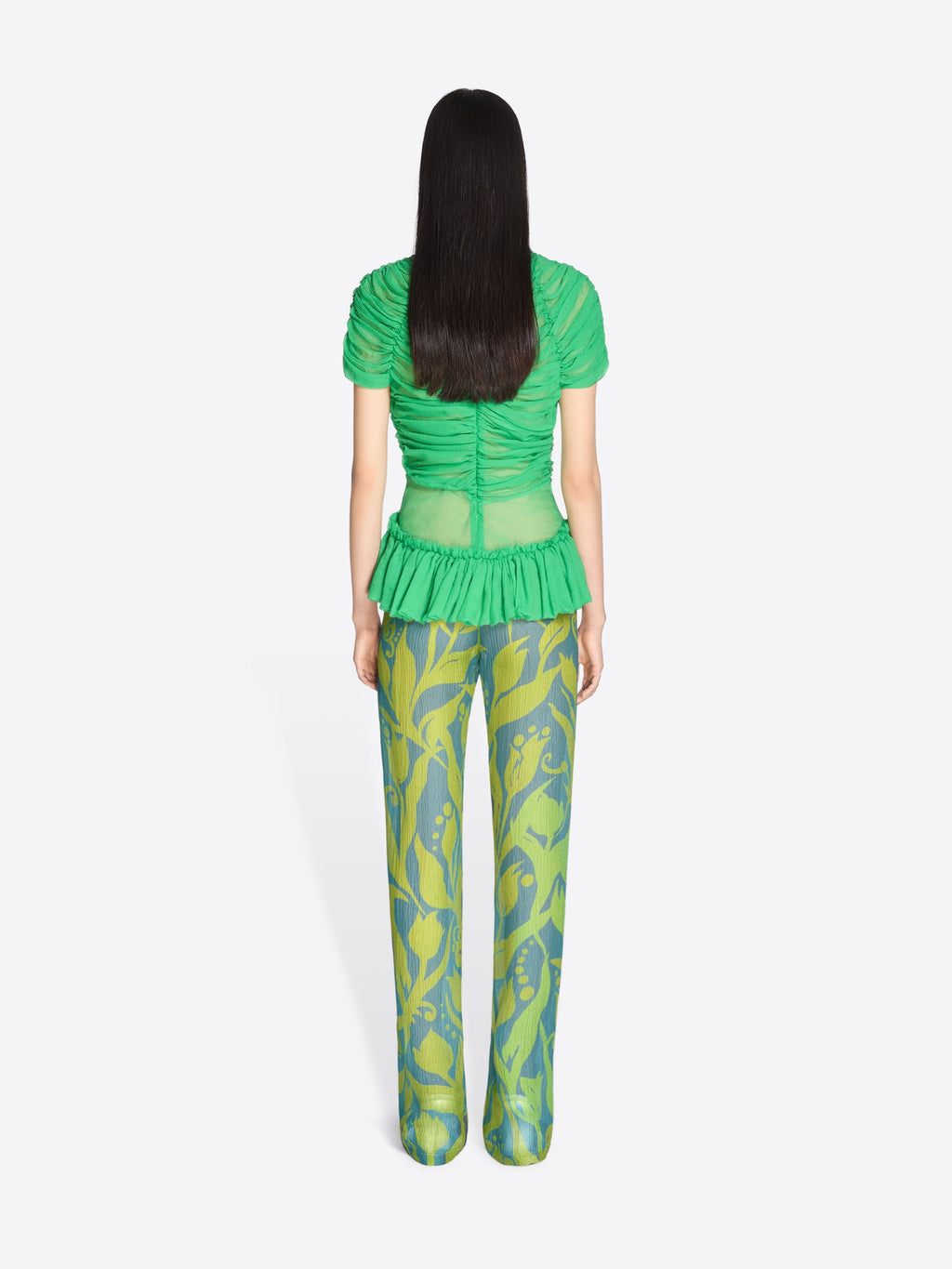 Silk Ruffled Top