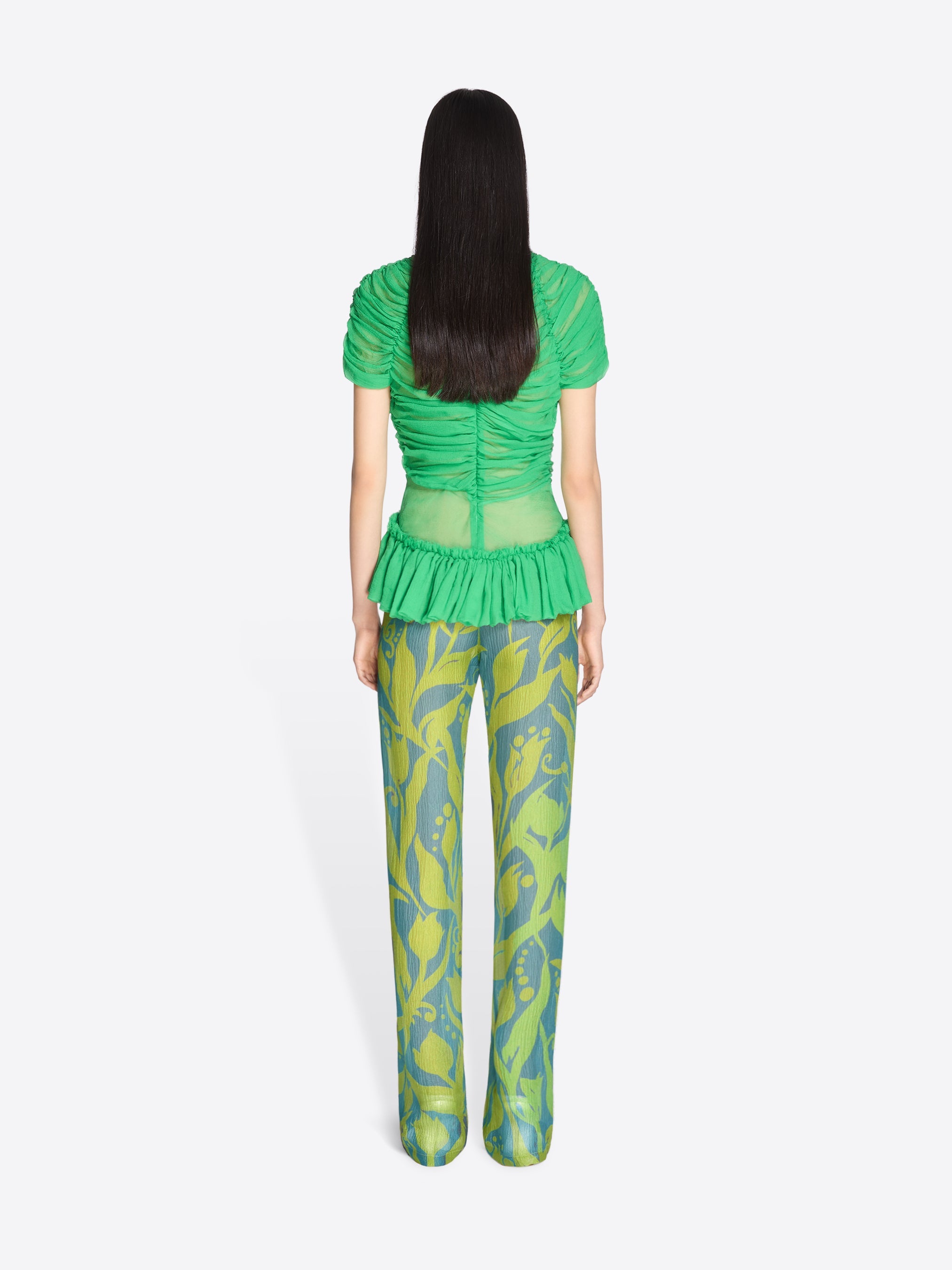Silk Ruffled Top
