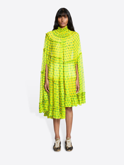 Silk Cape Dress