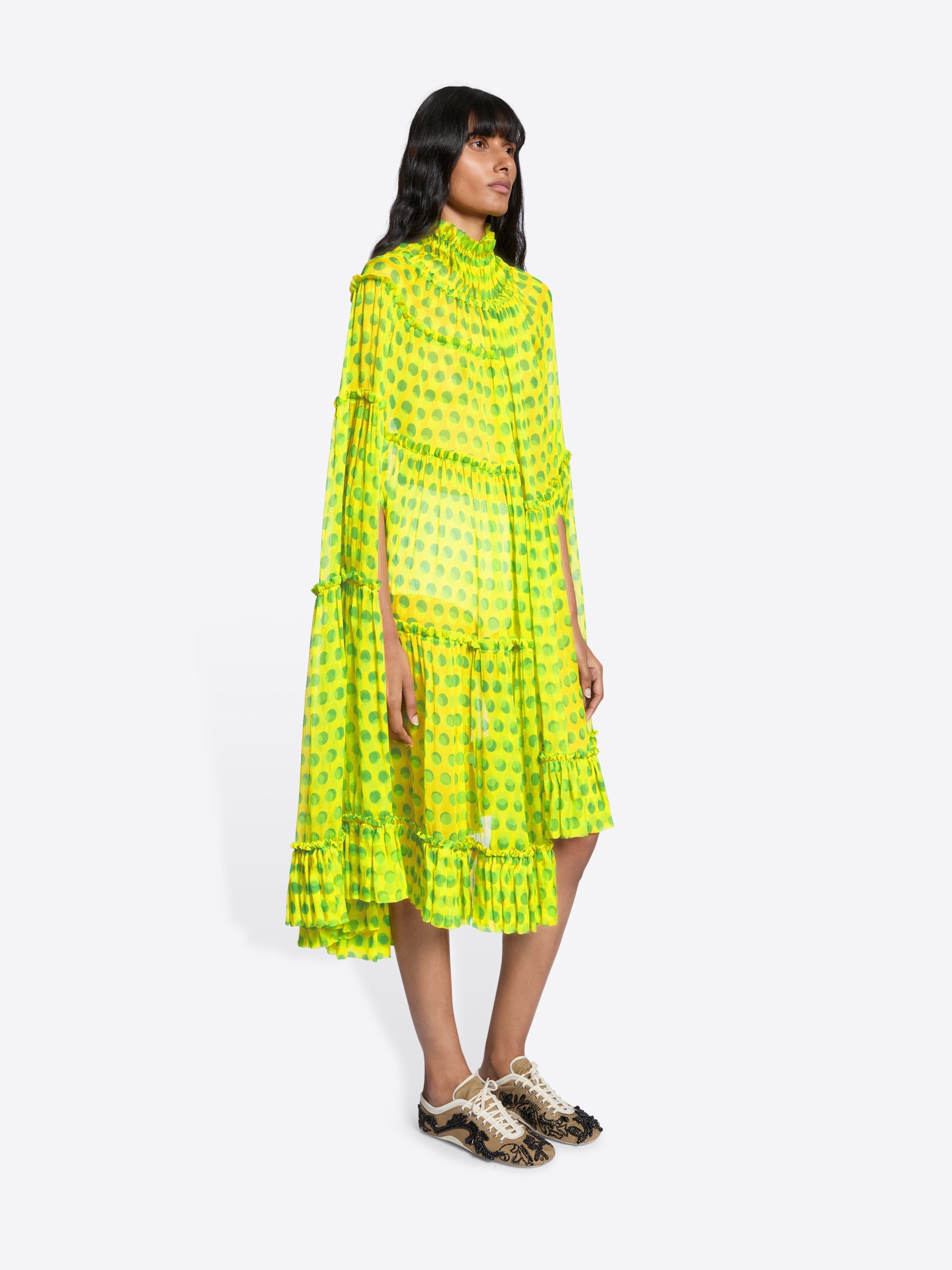 Silk Cape Dress
