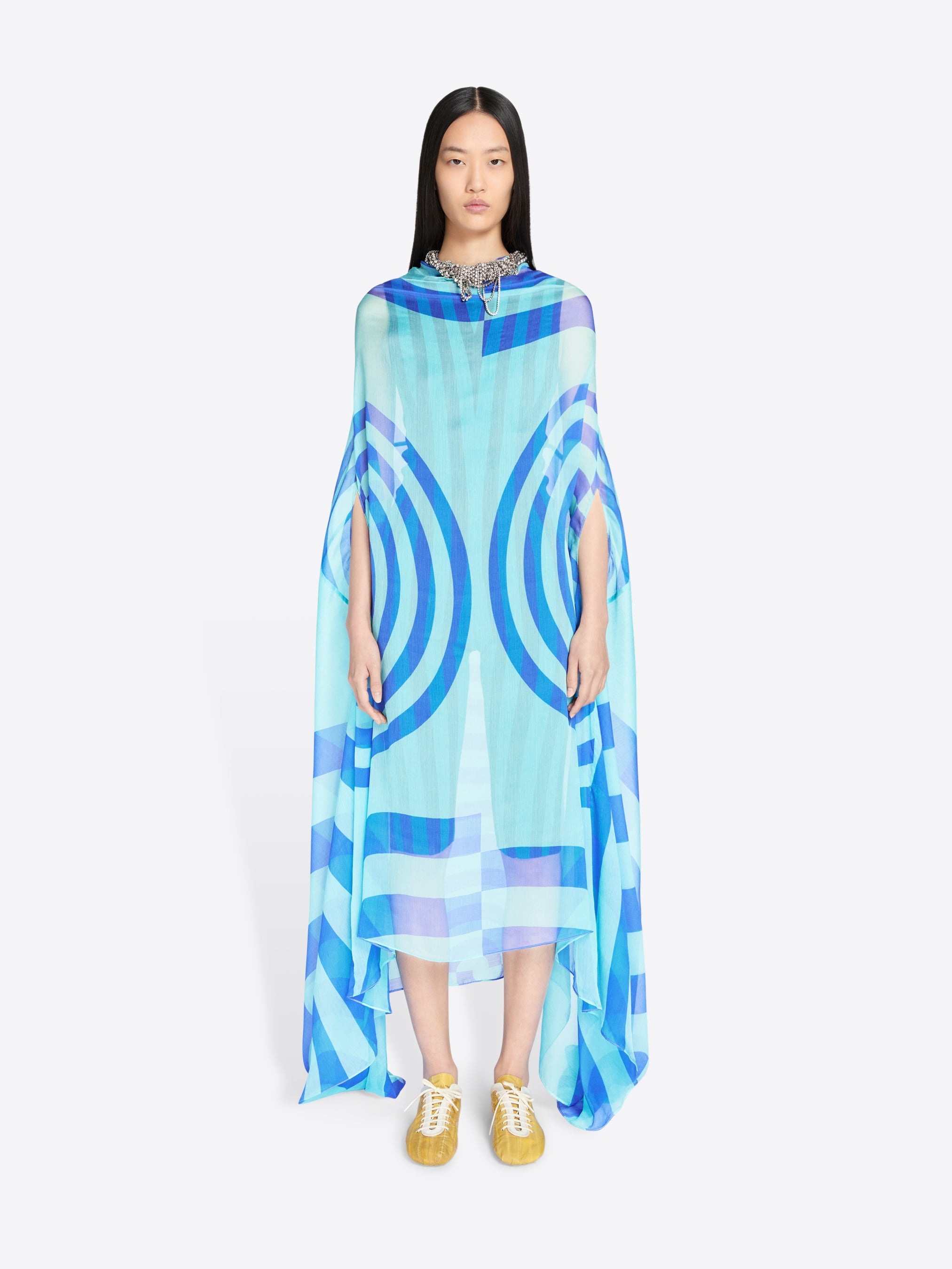 Silk Cape Dress