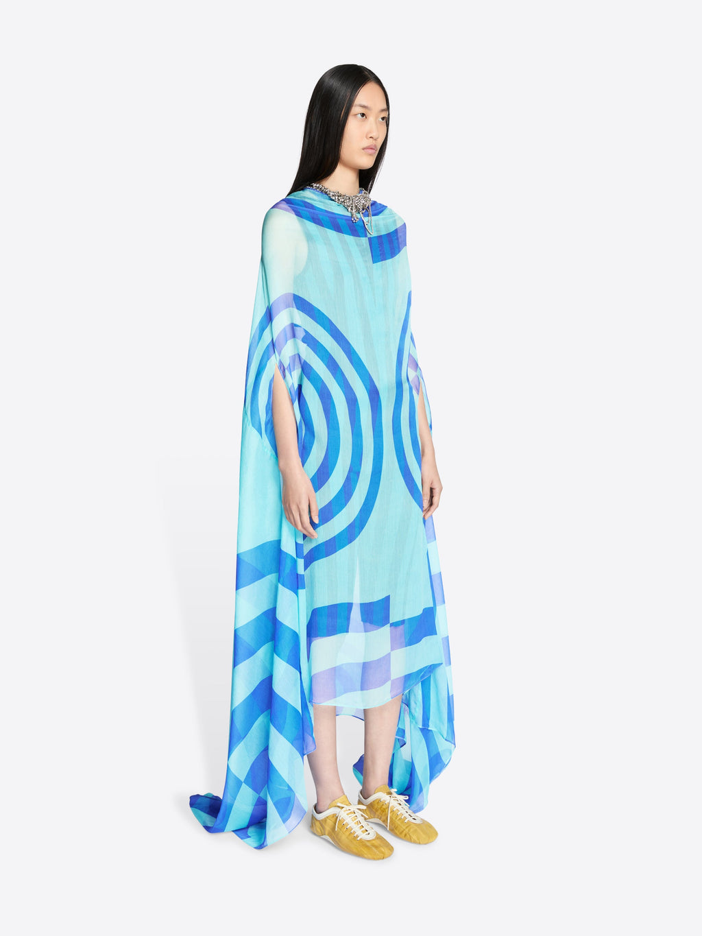 Silk Cape Dress