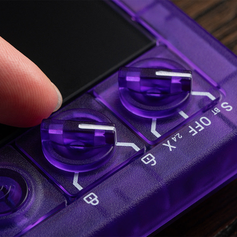 8BitDo Arcade Controller - Transparent Purple Signature Edition - Arcade Gaming Edition with Practical Controls