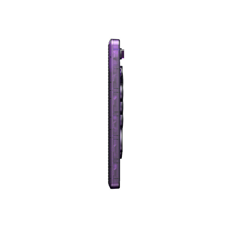 8BitDo Arcade Controller - Transparent Purple Signature Edition - Arcade Gaming Edition with Practical Controls
